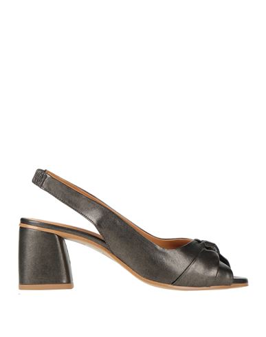 Momoní Woman Sandals Lead Size 9 Polyurethane, Viscose In Grey