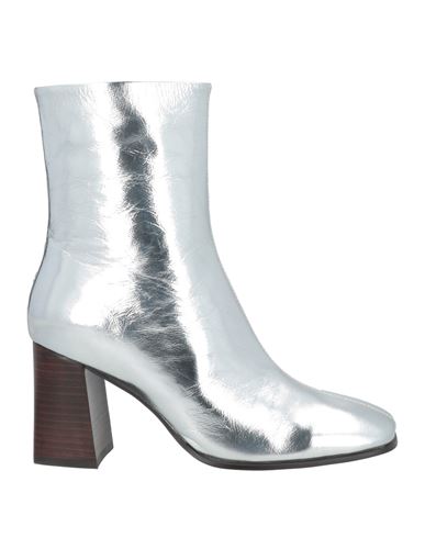 Bibi Lou Woman Ankle Boots Silver Size 8 Soft Leather