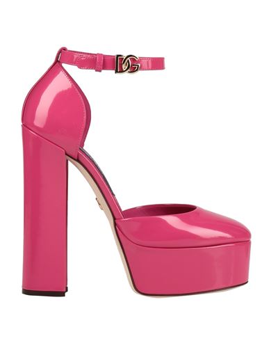 Dolce & Gabbana Woman Pumps Fuchsia Size 7 Calfskin In Pink