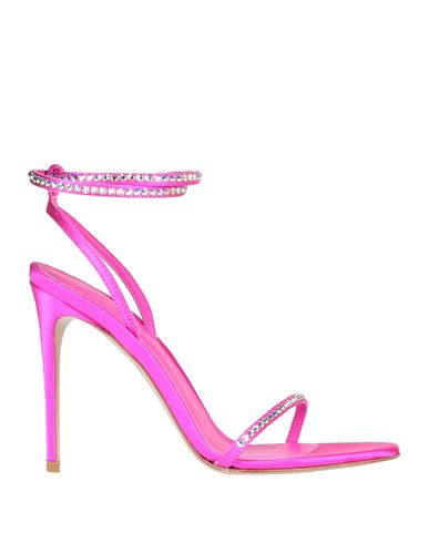 Le Silla Woman Sandals Fuchsia Size 10 Textile Fibers In Pink