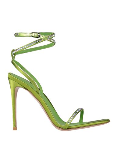 Le Silla Woman Sandals Acid Green Size 10 Textile Fibers