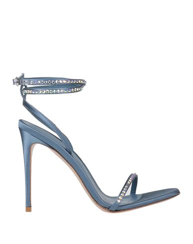 Le Silla Woman Sandals Slate Blue Size 10 Textile Fibers