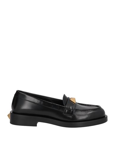 Valentino Garavani Woman Loafers Black Size 9 Soft Leather