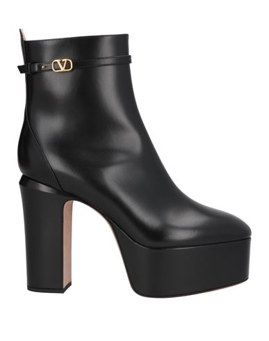 Shop Valentino Garavani Woman Ankle Boots Black Size 9 Leather