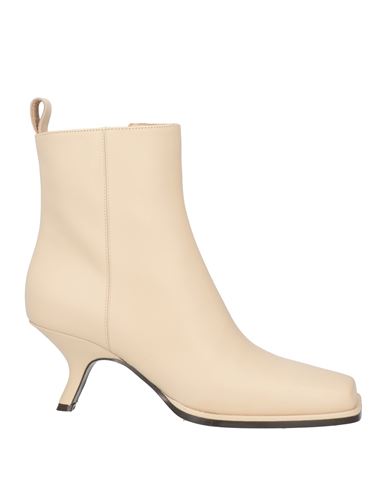 Trussardi Woman Ankle Boots Cream Size 12 Soft Leather In White