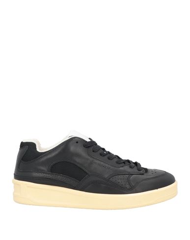 Jil Sander Man Sneakers Black Size 13 Soft Leather, Textile Fibers