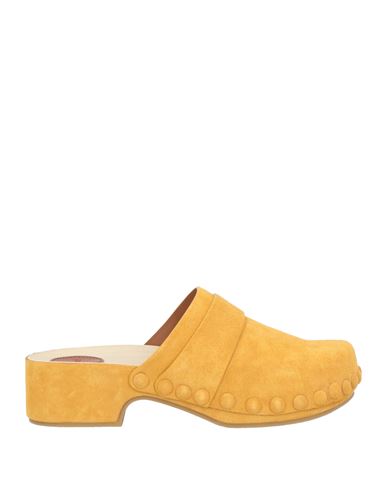 Shop Chloé Woman Mules & Clogs Ocher Size 8 Soft Leather In Yellow