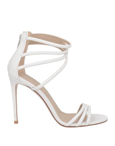 Le Silla Woman Sandals Ivory Size 10 Soft Leather In White