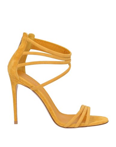 Le Silla Woman Sandals Ocher Size 10 Soft Leather In Yellow