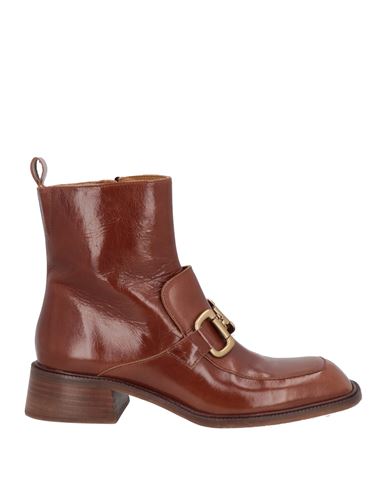Elvio Zanon Woman Ankle Boots Brown Size 7 Soft Leather