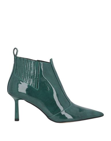 Elvio Zanon Woman Ankle Boots Deep Jade Size 9 Soft Leather In Green