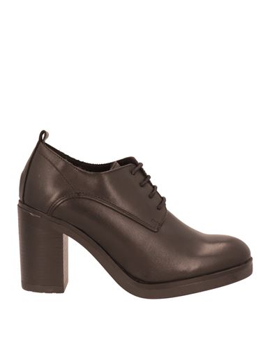 Cafènoir Woman Lace-up Shoes Black Size 5 Soft Leather