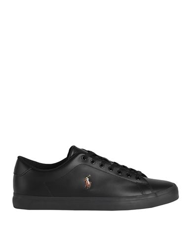 Shop Polo Ralph Lauren Longwood Leather Sneaker Man Sneakers Black Size 7 Soft Leather