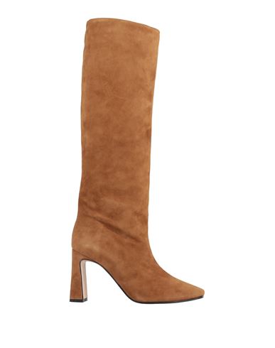 Shop Bianca Di Woman Boot Camel Size 9 Soft Leather In Beige
