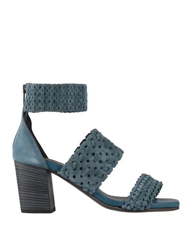 Pantanetti Woman Sandals Slate Blue Size 7 Leather