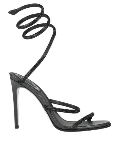 René Caovilla Rene' Caovilla Woman Sandals Black Size 8.5 Textile Fibers In Black