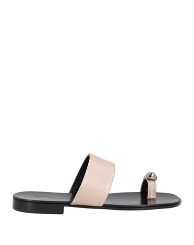 Shop Giuseppe Zanotti Man Thong Sandal Platinum Size 9 Soft Leather In Grey