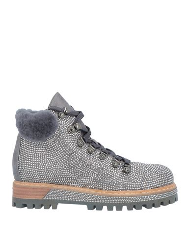 Le Silla Woman Ankle Boots Grey Size 8 Soft Leather In Gray