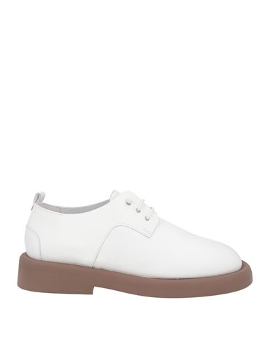 MARSÈLL MARSÈLL WOMAN LACE-UP SHOES WHITE SIZE 8 CALFSKIN