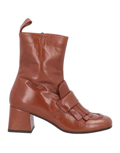Pas De Rouge Woman Ankle Boots Brown Size 10 Soft Leather