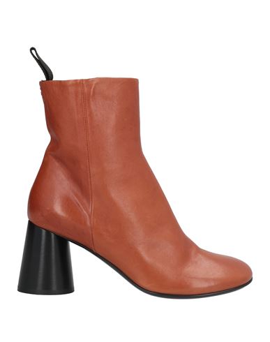 Halmanera Woman Ankle Boots Tan Size 10 Soft Leather In Brown