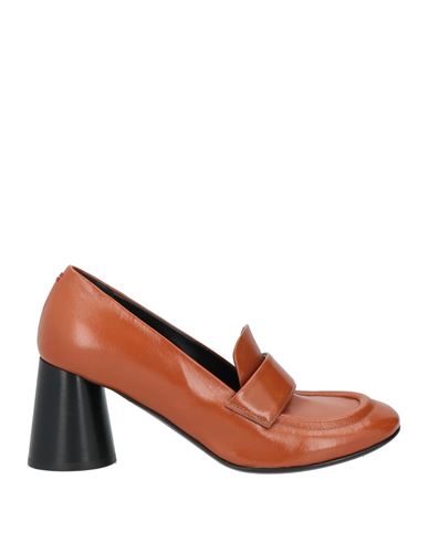 Halmanera Woman Loafers Tan Size 10 Leather In Brown