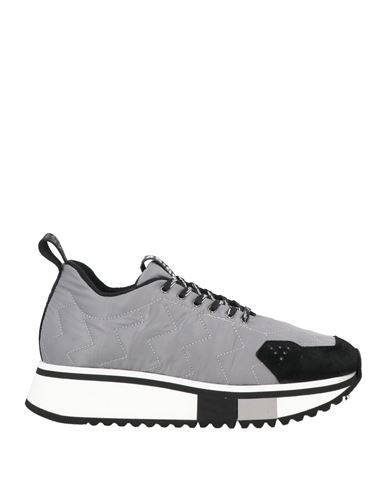 Fabi Woman Sneakers Grey Size 10 Textile Fibers, Soft Leather