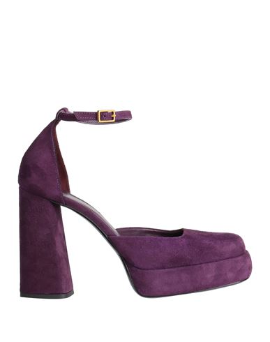 Fabi Woman Pumps Purple Size 10 Soft Leather