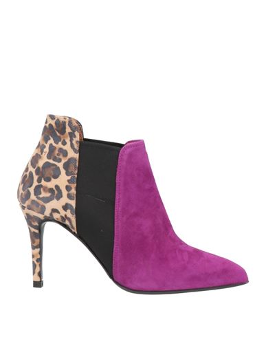 Albano Woman Ankle Boots Mauve Size 6 Soft Leather In Multi