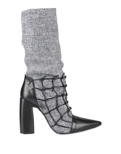 Ixos Cut Out Details Leather Joyce/pirandello Sock Boots 11cm In Grey
