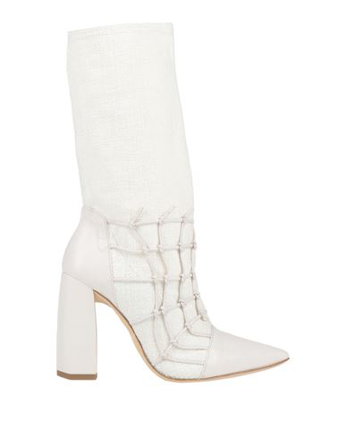 Ixos Woman Boot White Size 9 Textile Fibers, Soft Leather