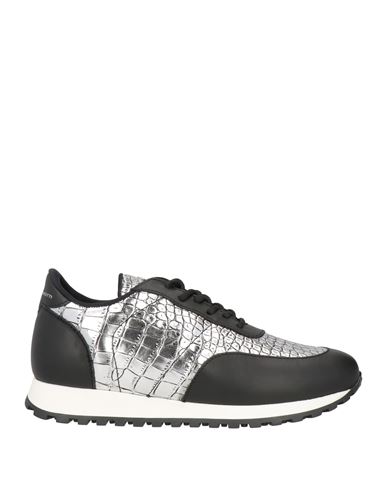 Giuseppe Zanotti Man Sneakers Silver Size 14 Soft Leather