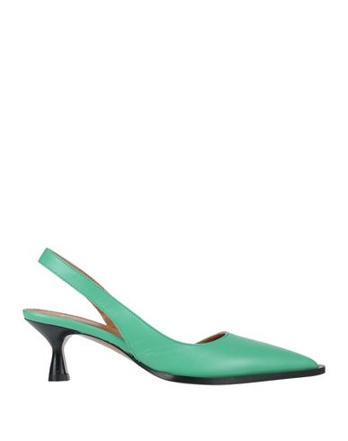 Atp Atelier Woman Pumps Green Size 11 Soft Leather
