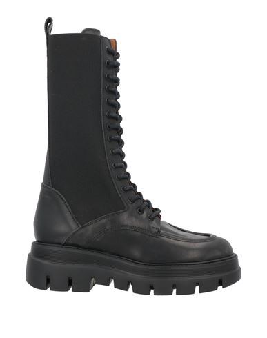 Atp Atelier Woman Boot Black Size 11 Cowhide, Elastic Fibres