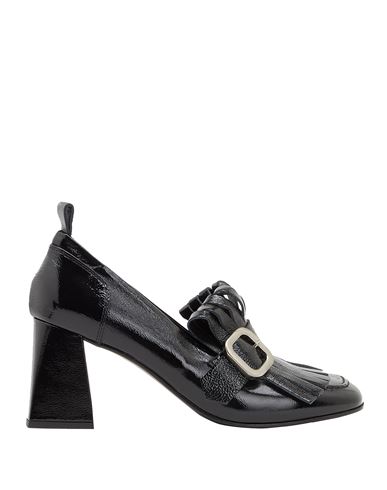 8 By Yoox Patent Leather Fringe-detail Loafer Woman Loafers Black Size 11 Calfskin