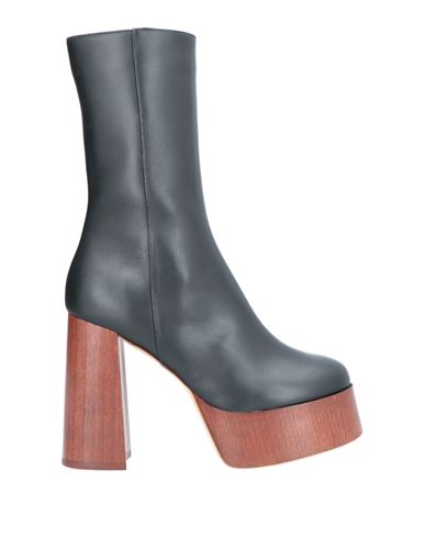 Gia Borghini Woman Ankle Boots Black Size 11 Soft Leather