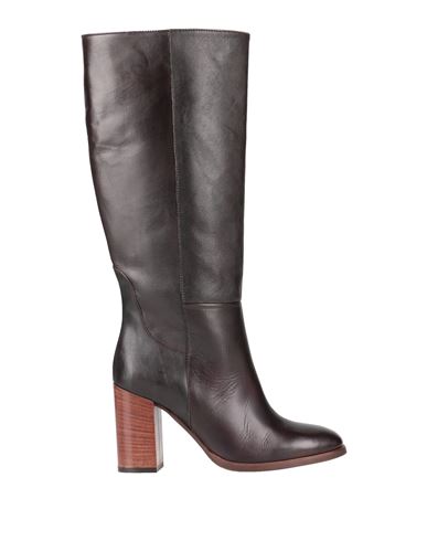 Paola Ferri Woman Knee Boots Dark Brown Size 10 Soft Leather