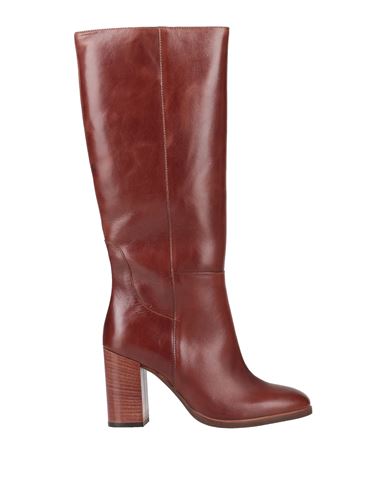 Paola Ferri Woman Knee Boots Cocoa Size 9 Soft Leather In Brown