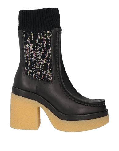 Shop Chloé Woman Ankle Boots Black Size 8 Soft Leather, Textile Fibers