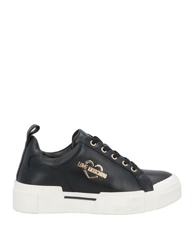 Love Moschino Woman Sneakers Black Size 10 Calfskin