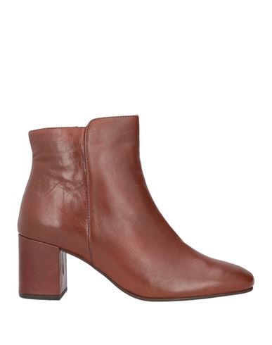 Paola Ferri Woman Ankle Boots Brown Size 6 Soft Leather
