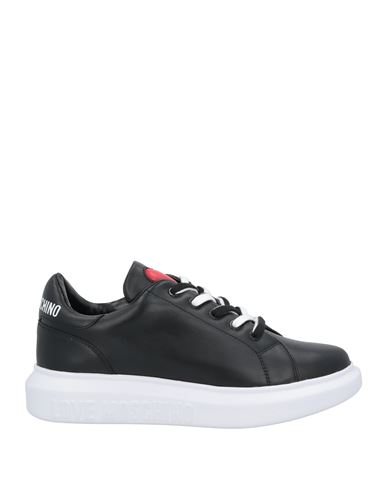 Love Moschino Woman Sneakers Black Size 10 Calfskin