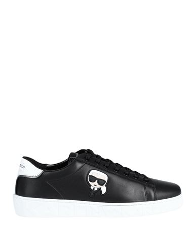 Karl Lagerfeld Man Sneakers Black Size 12 Bovine Leather