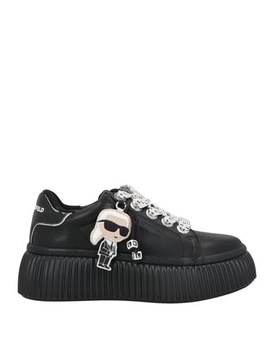 Shop Karl Lagerfeld Woman Sneakers Black Size 5 Soft Leather