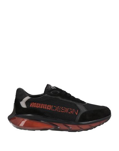 Momo Design Man Sneakers Black Size 8 Soft Leather, Textile Fibers