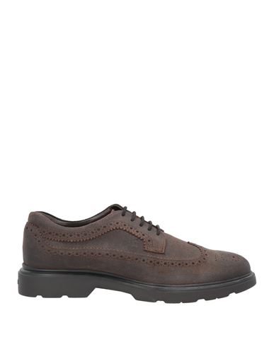 Hogan Man Lace-up Shoes Brown Size 12 Soft Leather