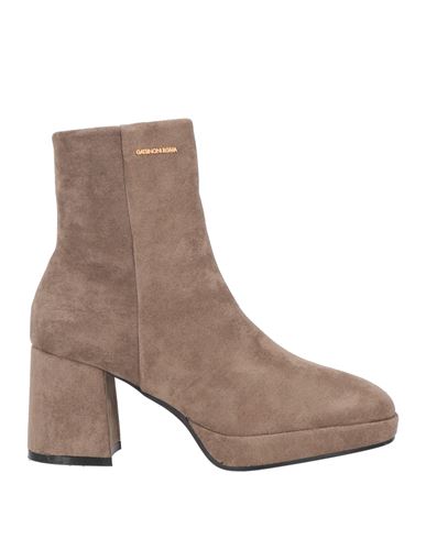 Gattinoni Woman Ankle Boots Dove Grey Size 11 Textile Fibers