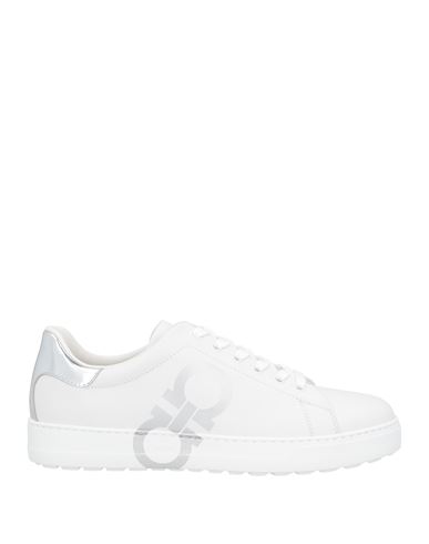 Ferragamo Man Sneakers White Size 7.5 Calfskin