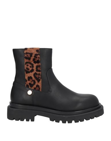 Gattinoni Woman Ankle Boots Black Size 11 Textile Fibers