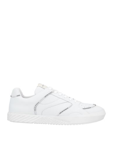 Emporio Armani Man Sneakers White Size 12 Soft Leather